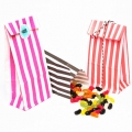 BLOCK BOTTOM CANDY BAGS WITH STRIPES PRINTING 