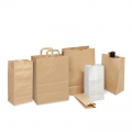 RETAIL PACKAGING BROWN KRAFT PAPER GROCERY BAG WITHOUT HANDLE 