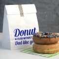 CUSTOM PRINTED DONUT PAPER BAG WITH TIN TIE CLOSURE 