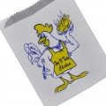 CUSTOM PRINTED ALUMINUM FOIL LINED PAPER CHICKEN BAG 