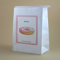 CUSTOM PRINTED DONUT PAPER BAG WITH TIN TIE CLOSURE 