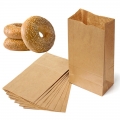 CUSTOM PRINTED BROWN KRAFT PAPER BAGEL BAG 