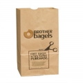 CUSTOM PRINTED BROWN KRAFT PAPER BAGEL BAG 