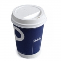 DISPOSABLE CUSTOM PRINTED DOUBLE WALL HOT PAPER CUP WITH LID 