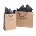 BROWN KRAFT SHOPPING BAGS WITH PP ROPE HANDLE 